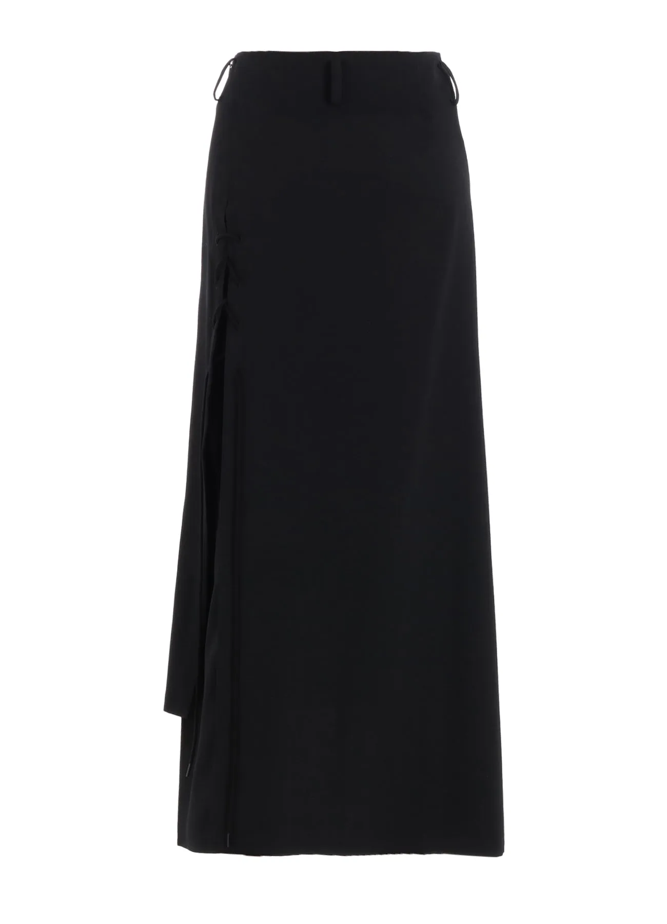 WOOL GABARDINE LACE-UP LONG SKIRT sold by Yohji Yamamoto product image thumbnail 3