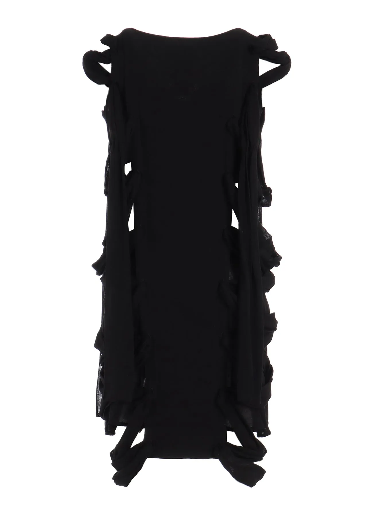 GAUZE RIBBON LACE-UP DRESS sold by Yohji Yamamoto product image thumbnail 3