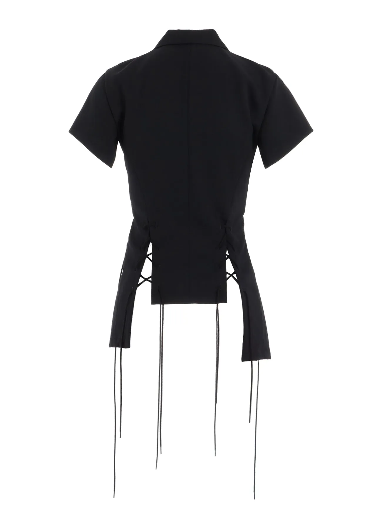 WOOL GABARDINE LACE-UP JACKET A sold by Yohji Yamamoto product image thumbnail 3
