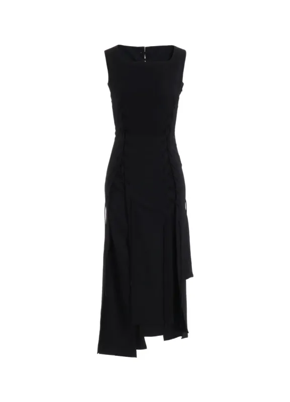 WOOL GABARDINE LACE-UP DRESS sold by Yohji Yamamoto