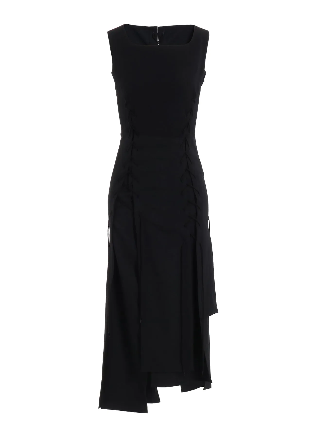 WOOL GABARDINE LACE-UP DRESS sold by Yohji Yamamoto product image thumbnail 2