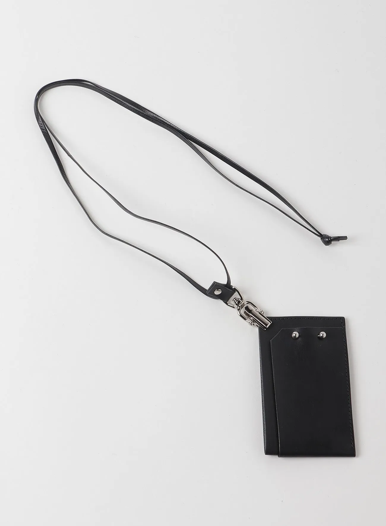 OIL TANNED LEATHER CARD CASE WITH STRAP sold by Yohji Yamamoto product image thumbnail 2