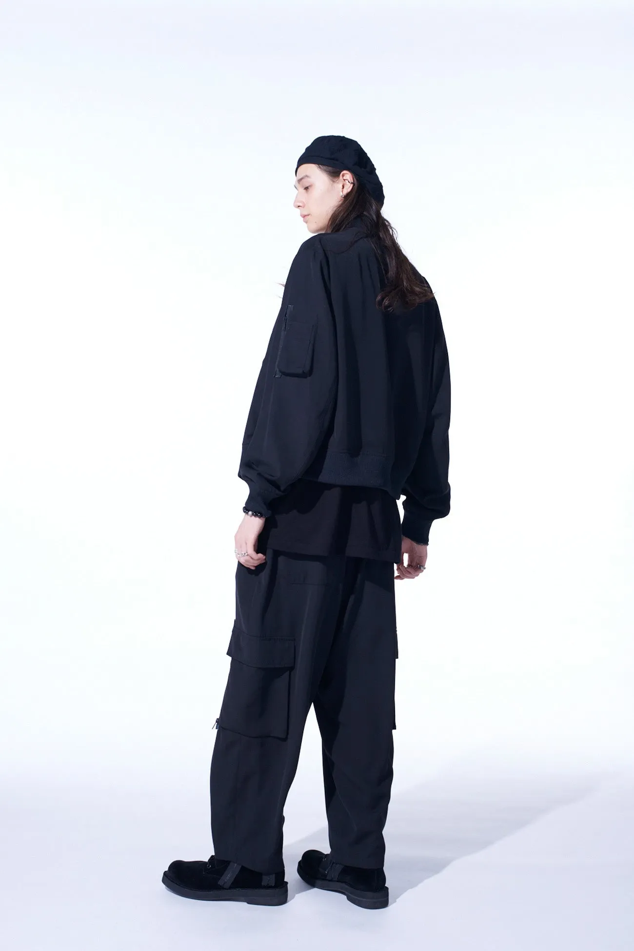 PE/GABARDINE ZIPPER-TAPED CARGO PANTS sold by Yohji Yamamoto product image thumbnail 3