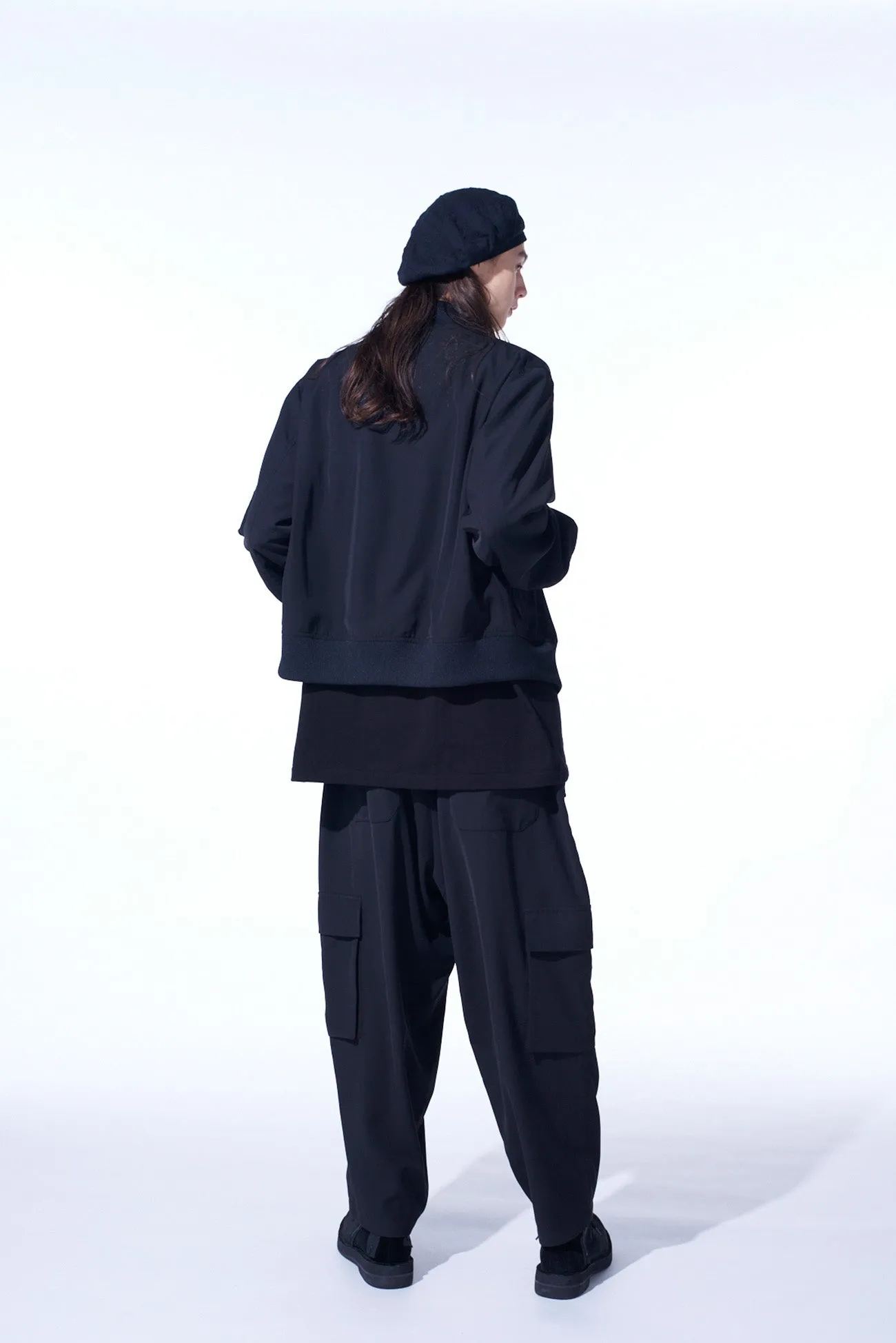 PE/GABARDINE ZIPPER-TAPED BOMBER JACKET sold by Yohji Yamamoto product image thumbnail 4