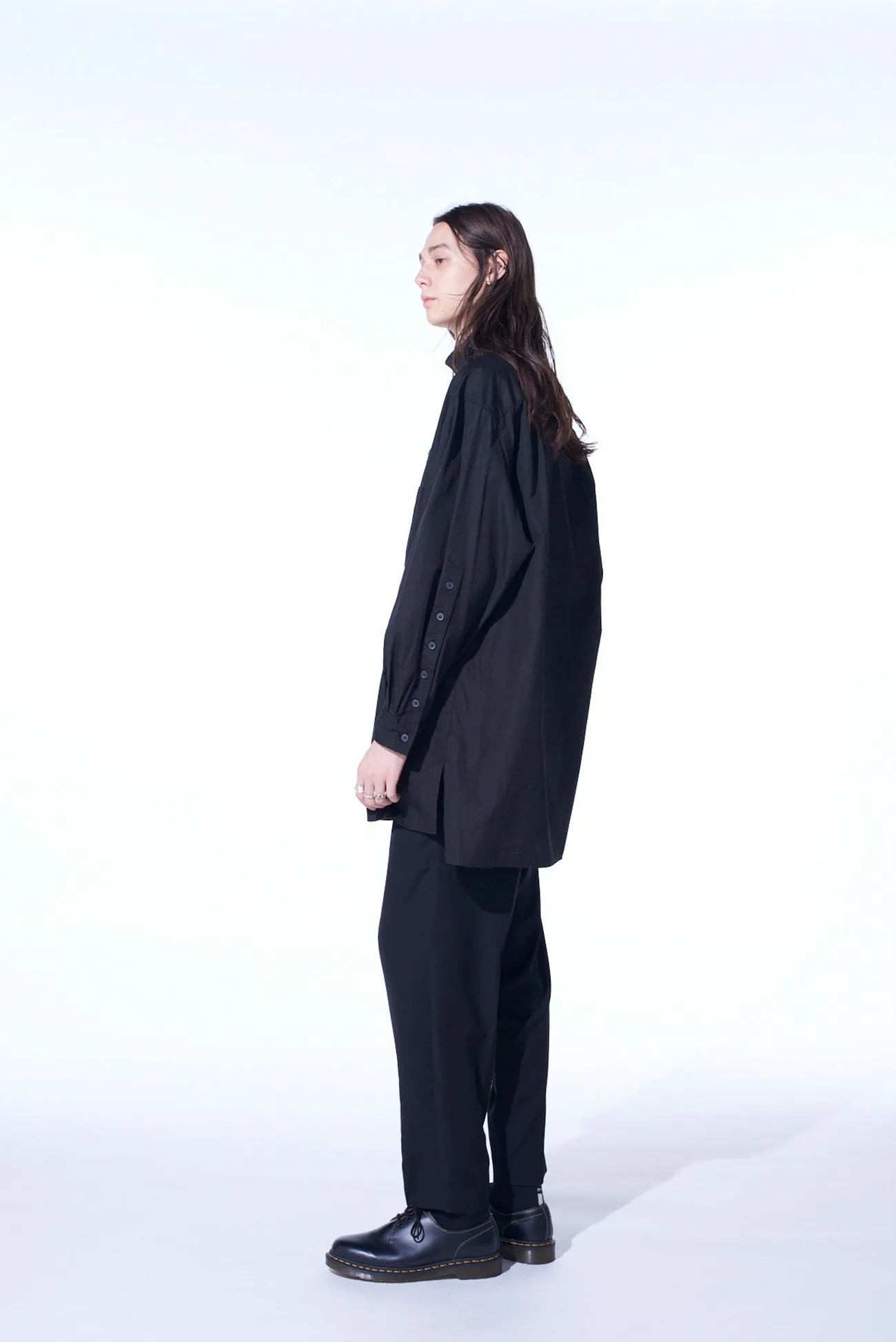 PE/GABARDINE ZIPPER-TAPED SLIM PANTS sold by Yohji Yamamoto product image thumbnail 3