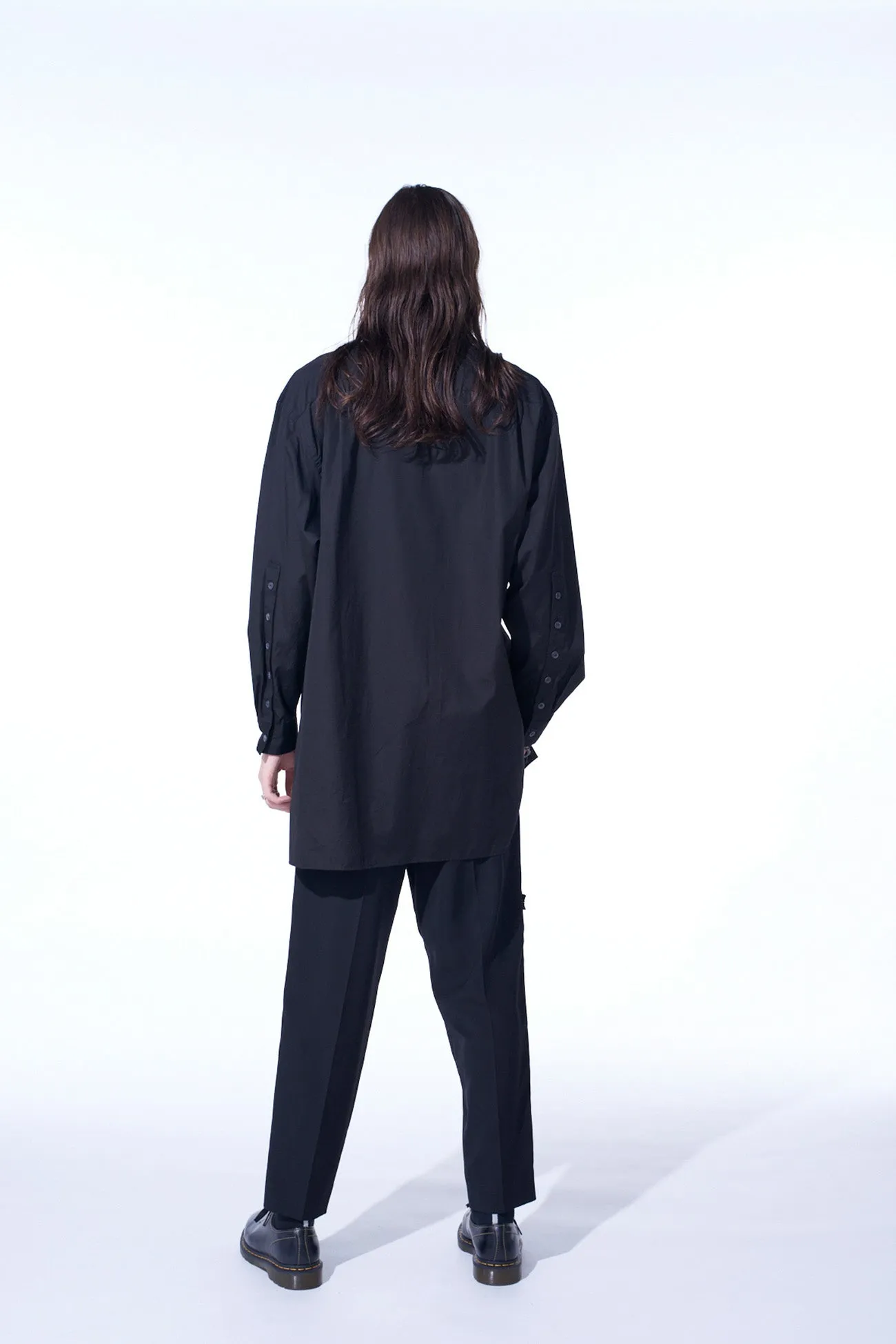 PE/GABARDINE ZIPPER-TAPED SLIM PANTS sold by Yohji Yamamoto product image thumbnail 4
