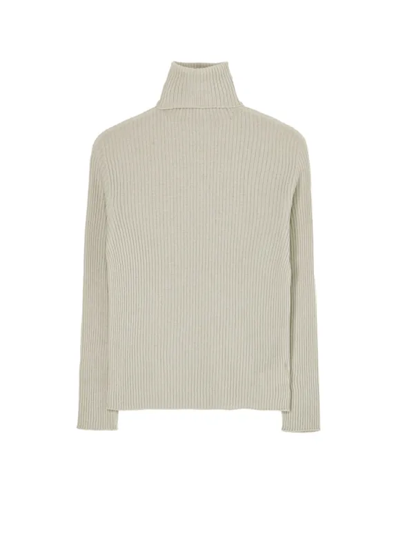 12G 3X3 RIB RIBBED TURTLE NECK PO sold by Yohji Yamamoto