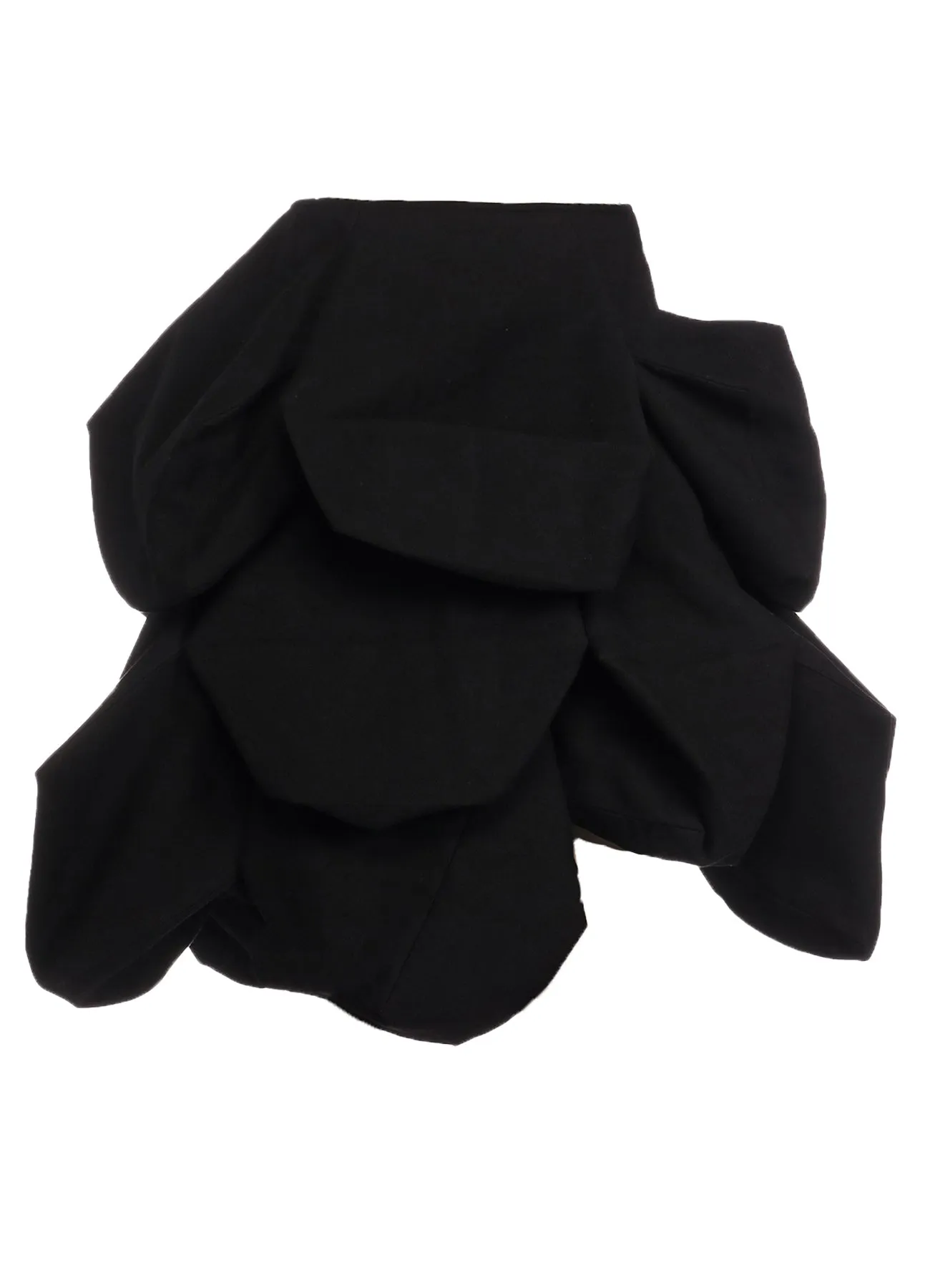 W/C LIGHT SERGE 3D PANELED BOX DETAIL SKIRT sold by Yohji Yamamoto product image thumbnail 2