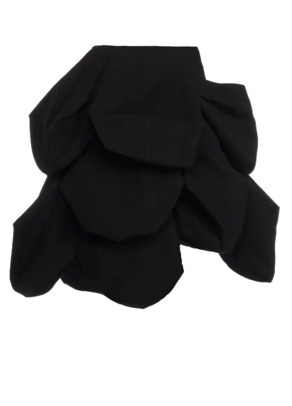 W/C LIGHT SERGE 3D PANELED BOX DETAIL SKIRT sold by Yohji Yamamoto