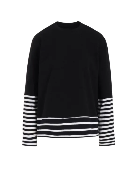 40/2 COTTON JERSEY + BORDER SWITCHING SHIRT sold by Yohji Yamamoto