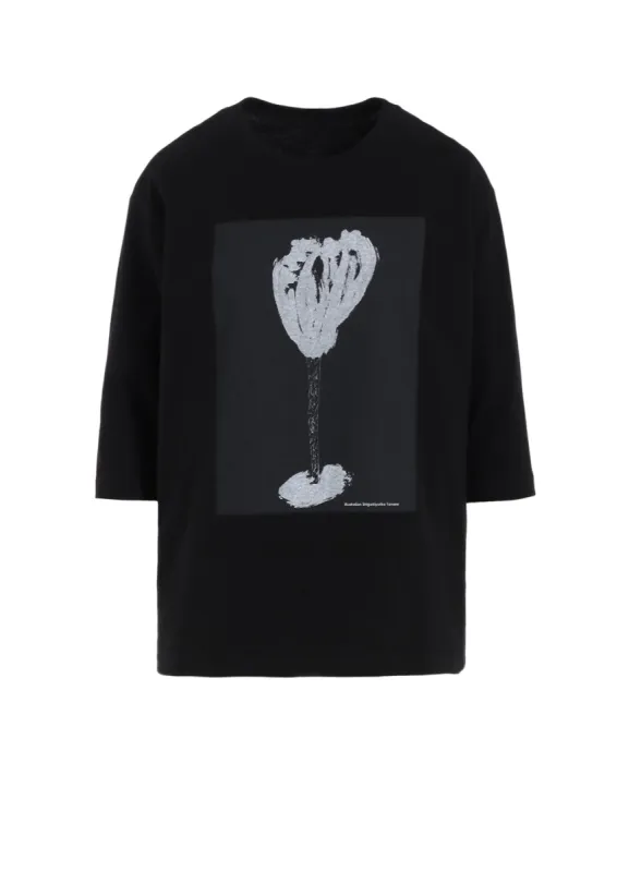 20/1 COMBED JERSEY FLOWER PRINT 3/4 SLEEVE SHIRT sold by Yohji Yamamoto
