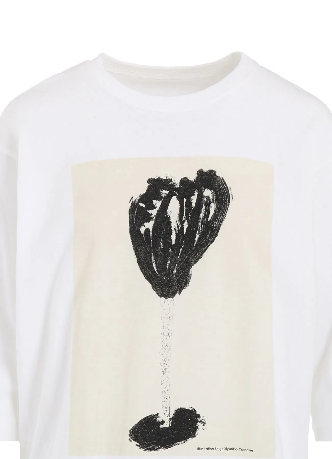 20/1 COMBED JERSEY FLOWER PRINT 3/4 SLEEVE SHIRT sold by Yohji Yamamoto product image thumbnail 5