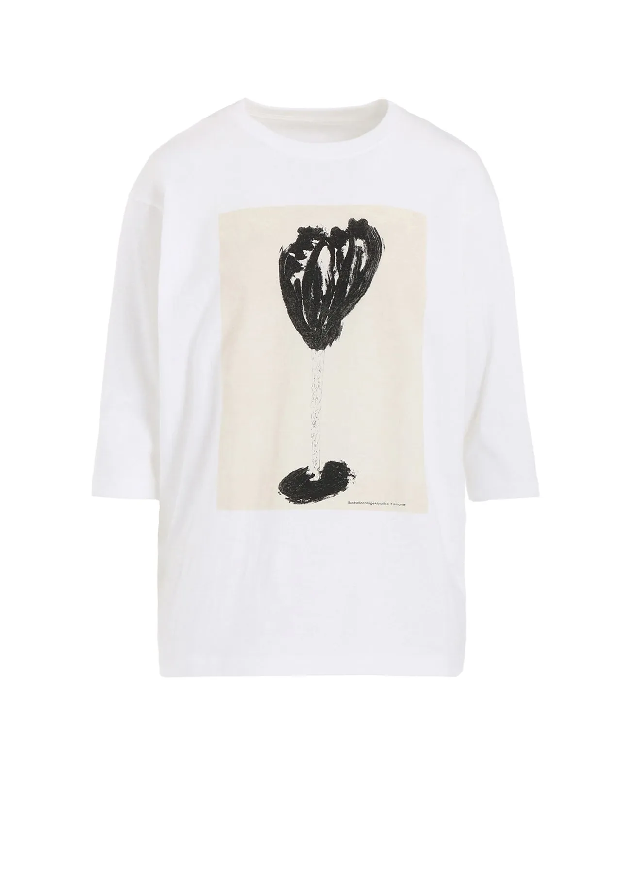 20/1 COMBED JERSEY FLOWER PRINT 3/4 SLEEVE SHIRT sold by Yohji Yamamoto