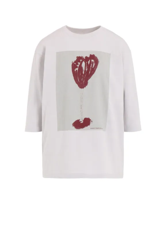 20/1 COMBED JERSEY FLOWER PRINT 3/4 SLEEVE SHIRT sold by Yohji Yamamoto