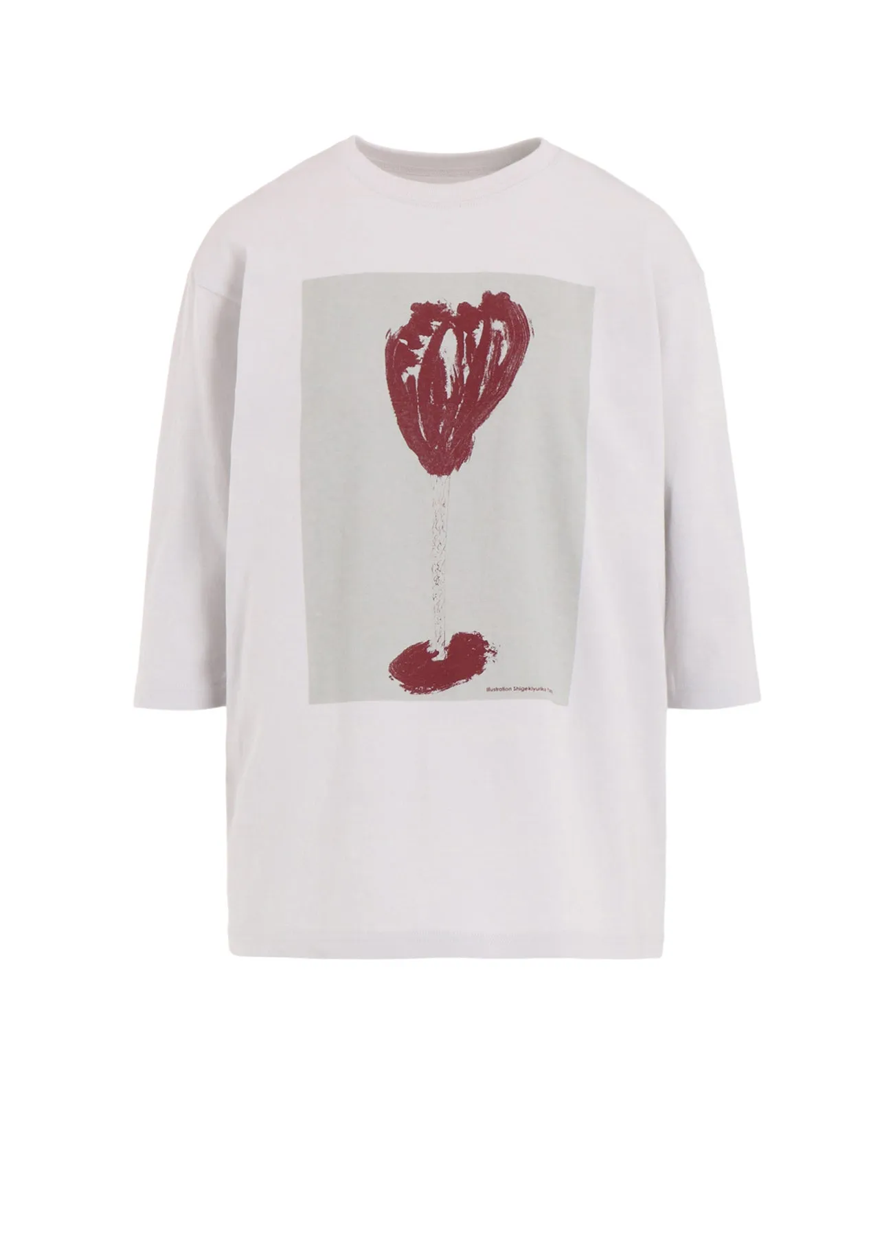 20/1 COMBED JERSEY FLOWER PRINT 3/4 SLEEVE SHIRT sold by Yohji Yamamoto