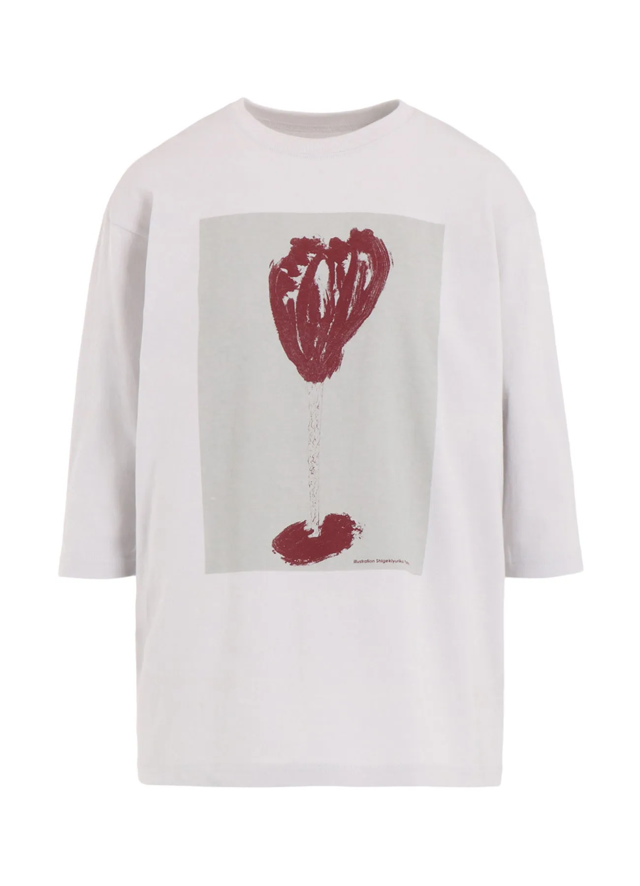 20/1 COMBED JERSEY FLOWER PRINT 3/4 SLEEVE SHIRT sold by Yohji Yamamoto product image thumbnail 2