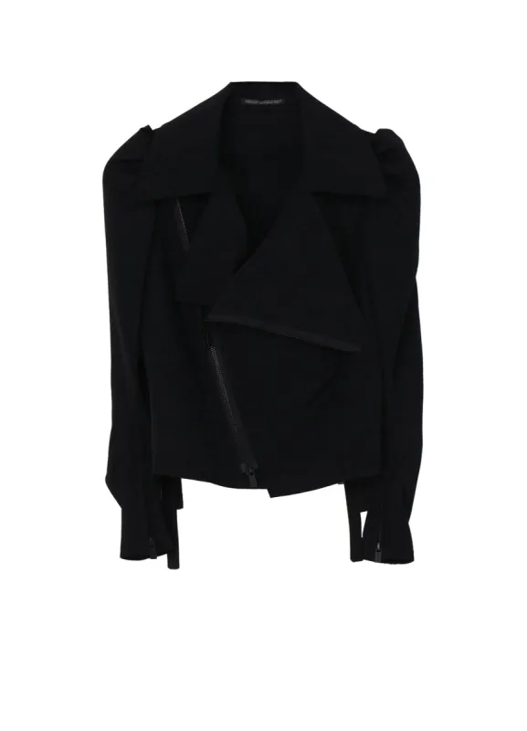 GABARDINE BIG LAPEL BIKER JACKET made by Yohji Yamamoto