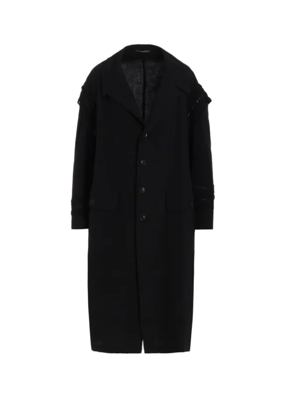 COTTON FLAX VIYELLA CROCHET BIG JACKET sold by Yohji Yamamoto