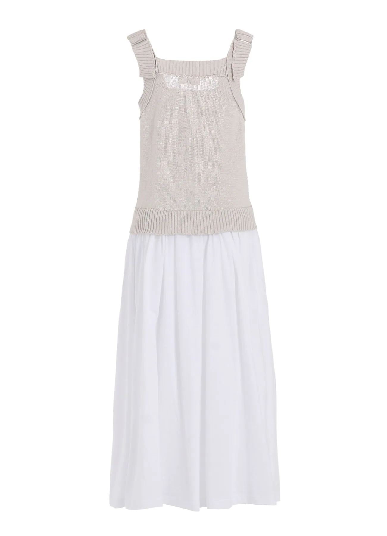 CABLE KNIT/JERSEY SUSPENDER DRESS sold by Yohji Yamamoto product image thumbnail 4