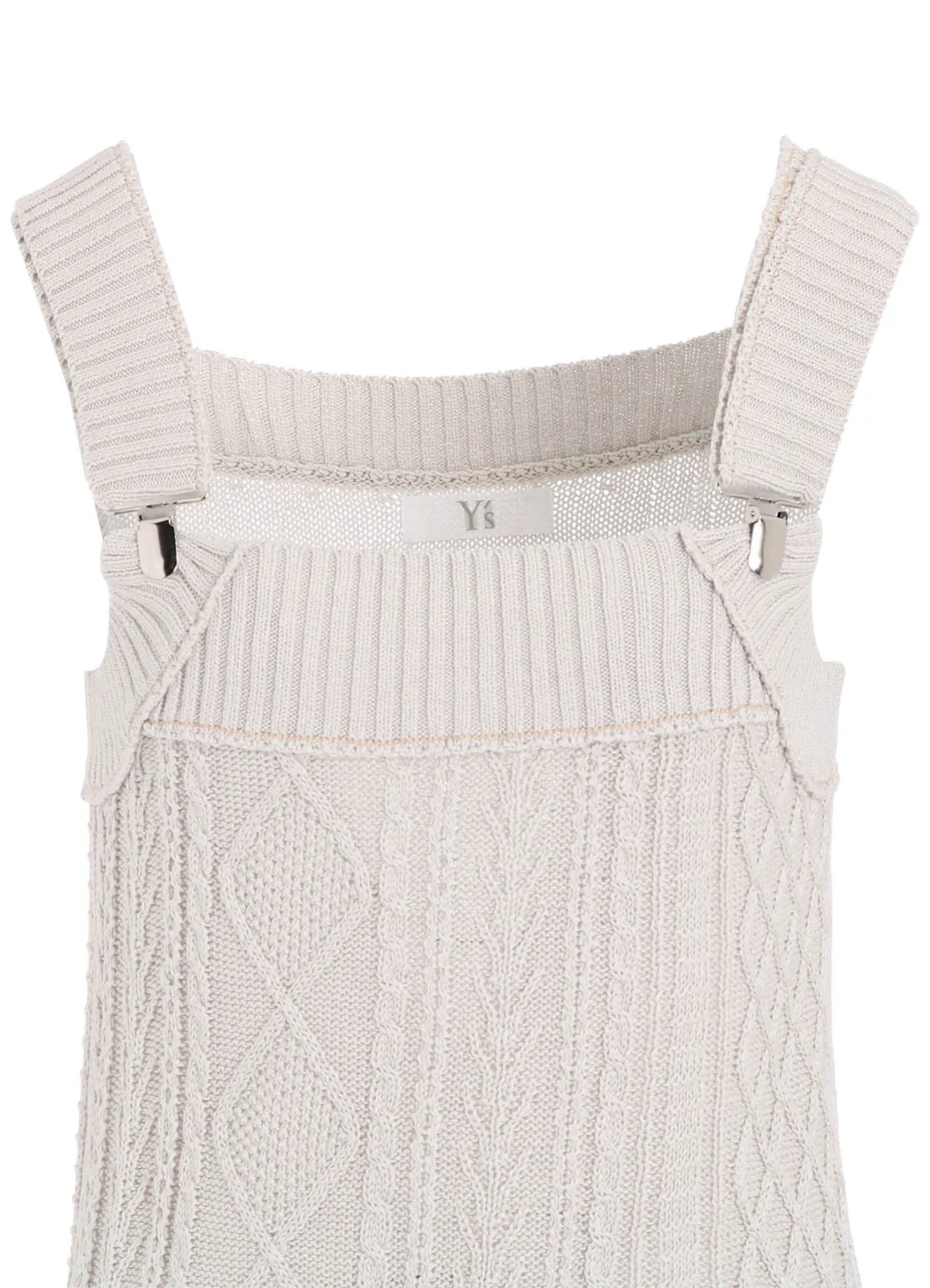 CABLE KNIT/JERSEY SUSPENDER DRESS sold by Yohji Yamamoto product image thumbnail 5