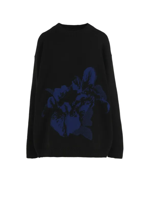 BIG FLOWER LONG SLEEVE KNIT PULLOVER sold by Yohji Yamamoto