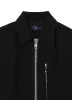 WOOL BLEND NEP STRIPE PANEL BLOUSON sold by Yohji Yamamoto