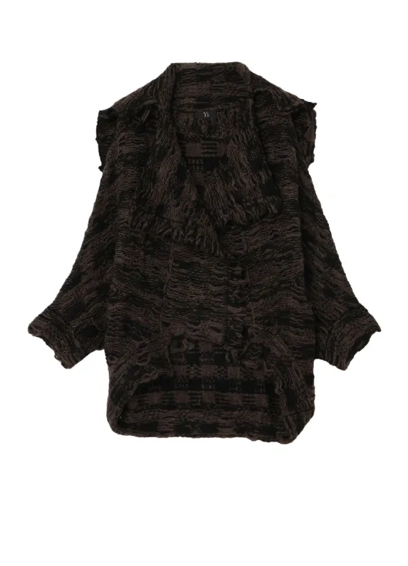 PLAID JACQUARD DOUBLE POCKET CARDIGAN sold by Yohji Yamamoto
