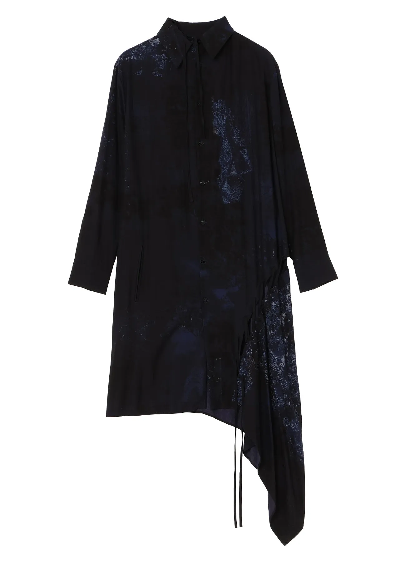 CU/ TWILL LACE DESIGN PT LACE UP BLOUSE sold by Yohji Yamamoto product image thumbnail 2