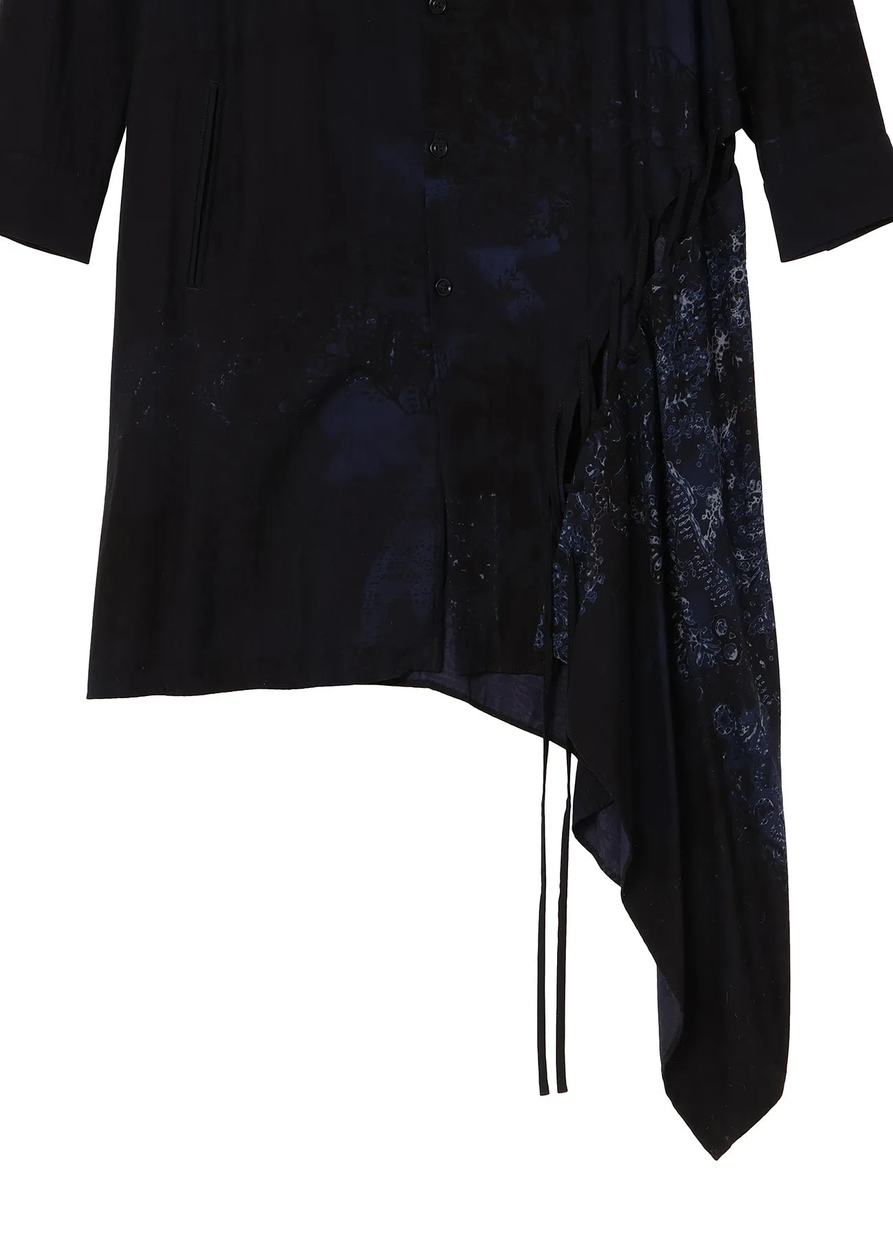 CU/ TWILL LACE DESIGN PT LACE UP BLOUSE sold by Yohji Yamamoto product image thumbnail 5