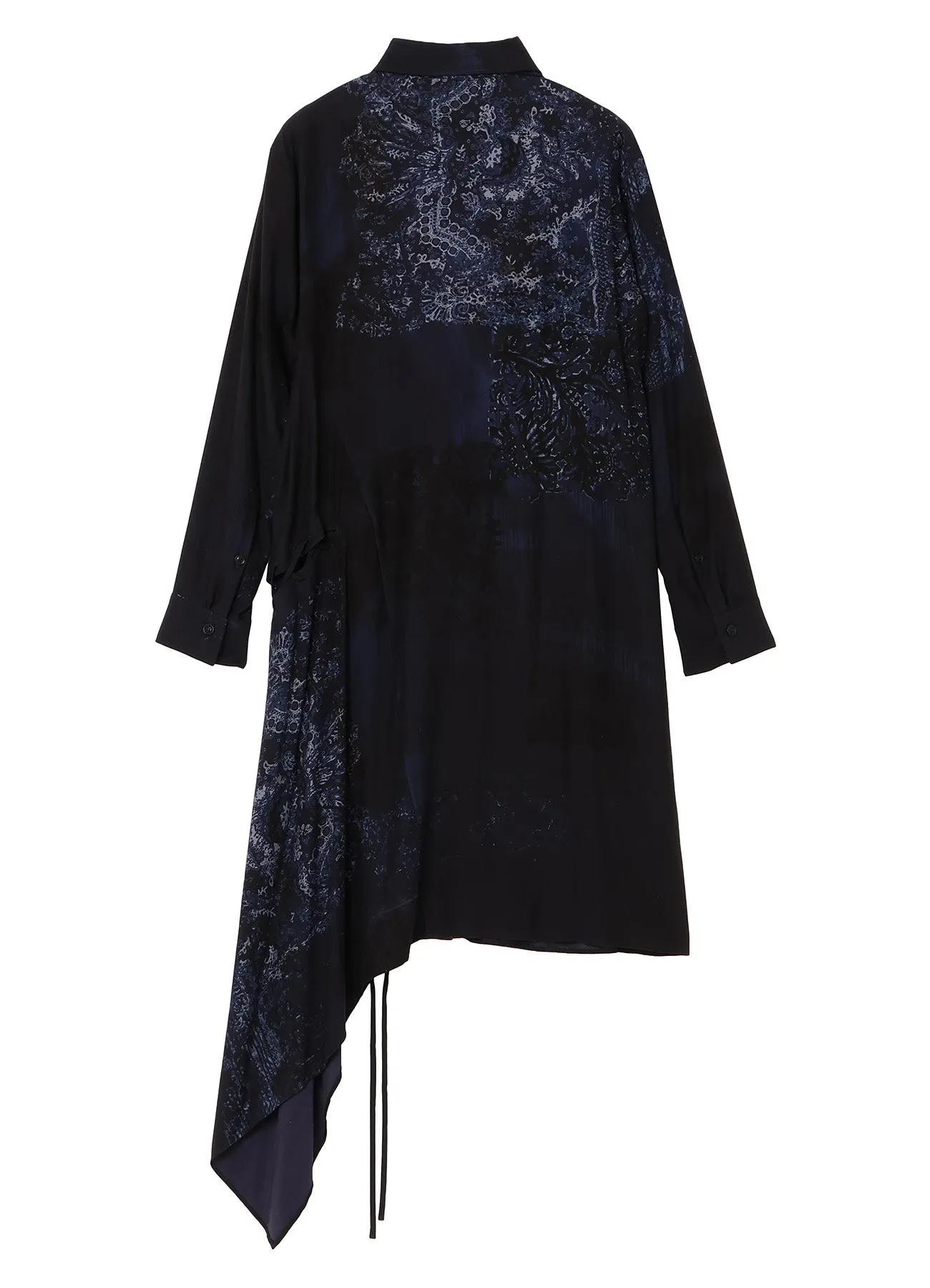 CU/ TWILL LACE DESIGN PT LACE UP BLOUSE sold by Yohji Yamamoto product image thumbnail 3