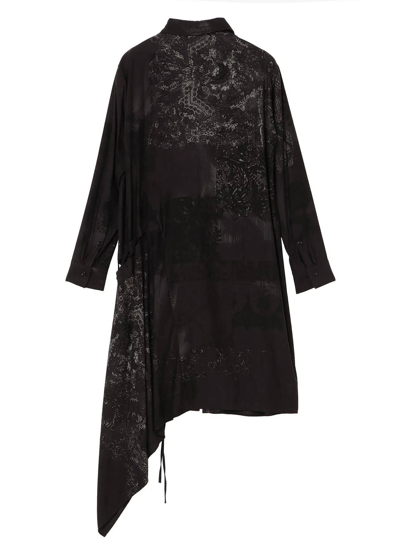 CU/ TWILL LACE DESIGN PT LACE UP BLOUSE sold by Yohji Yamamoto product image thumbnail 3