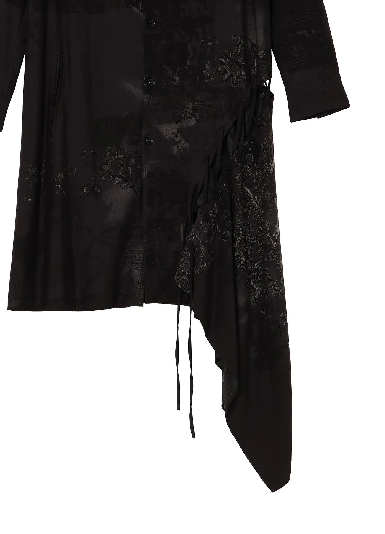 CU/ TWILL LACE DESIGN PT LACE UP BLOUSE sold by Yohji Yamamoto product image thumbnail 5