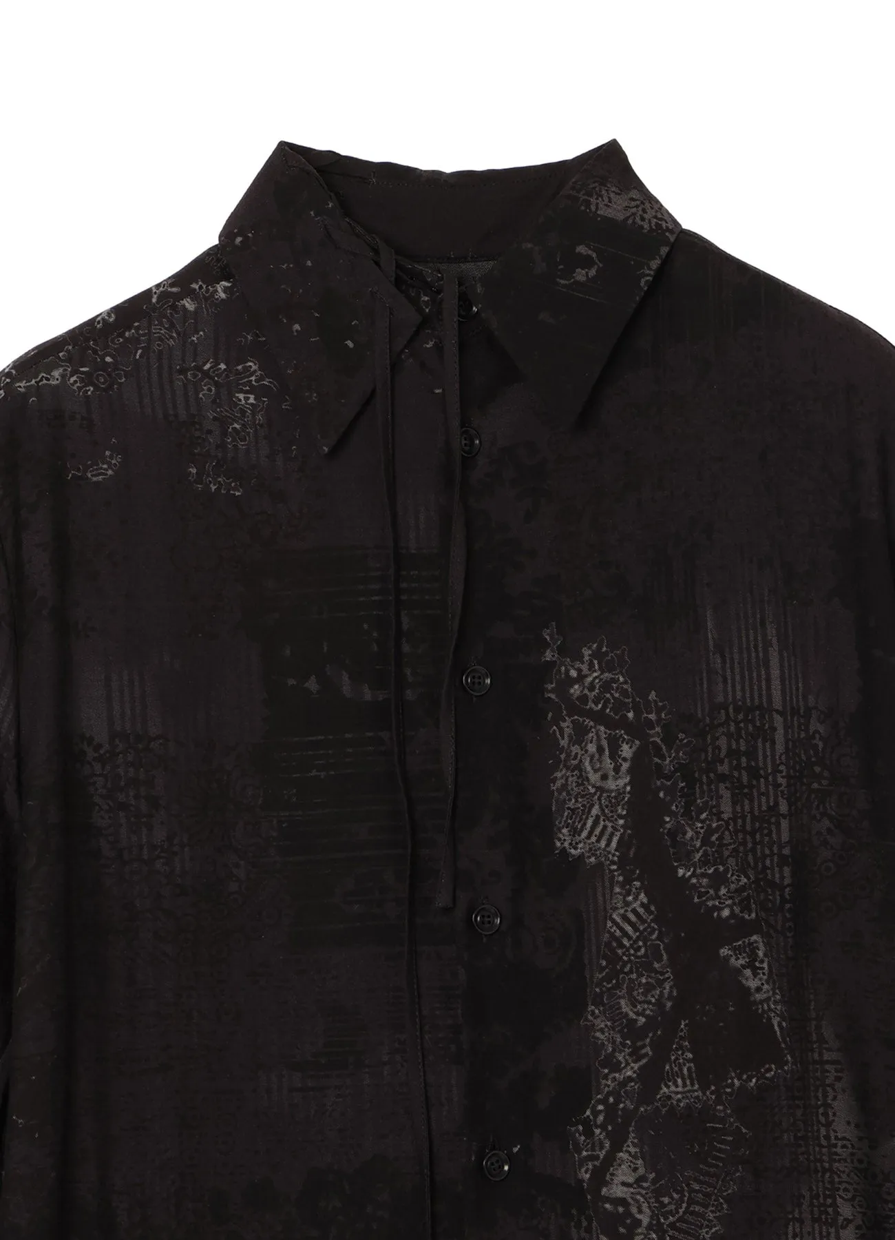 CU/ TWILL LACE DESIGN PT LACE UP BLOUSE sold by Yohji Yamamoto product image thumbnail 4