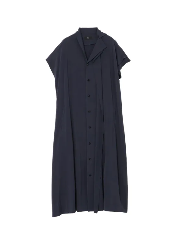 HARD TWISTED GABARDINE FRENCH SLEEVE DRESS sold by Yohji Yamamoto
