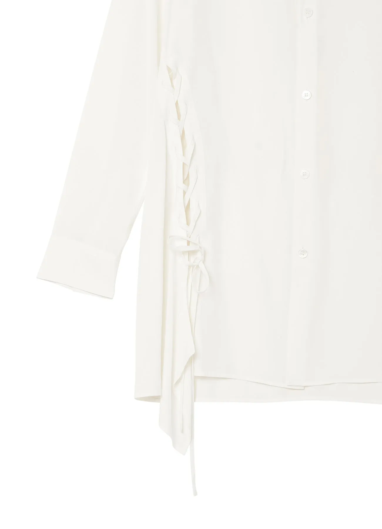 80/2 RAYON/BROAD LACE UP BLOUSE sold by Yohji Yamamoto product image thumbnail 5