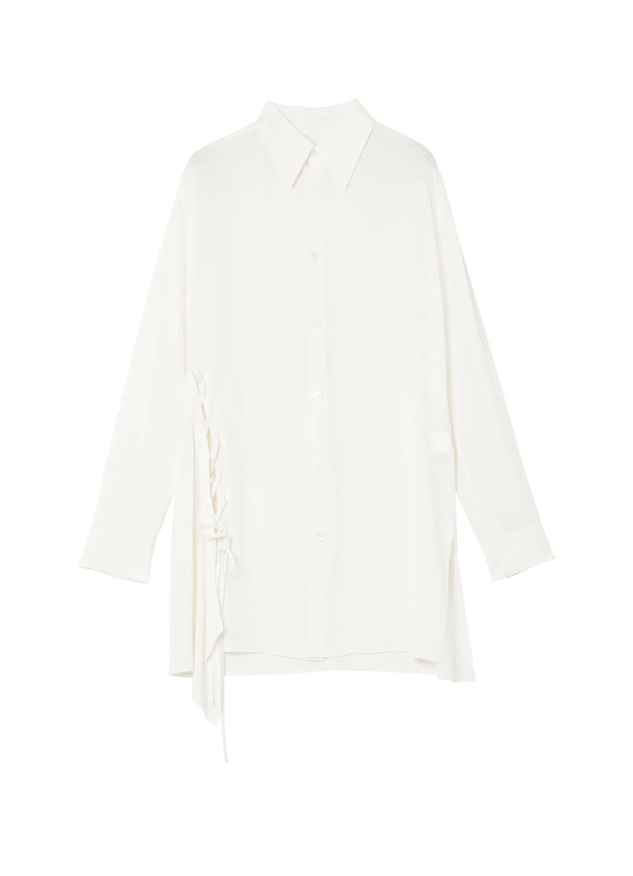 80/2 RAYON/BROAD LACE UP BLOUSE sold by Yohji Yamamoto