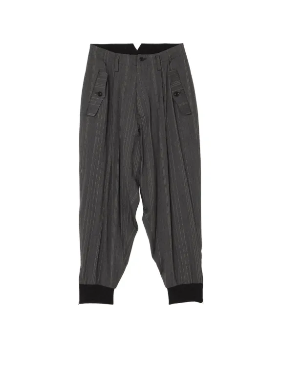 W/RY RANDOM HERRINGBONE RIB SLEEVE PANTS sold by Yohji Yamamoto
