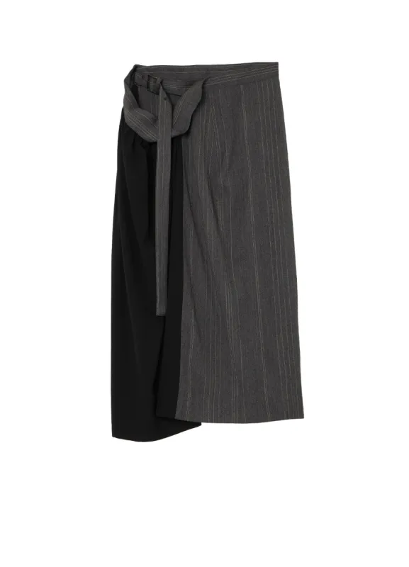 W/RY RANDOM HERRINGBONE RIGHT SIDE CLOTH SKIRT sold by Yohji Yamamoto
