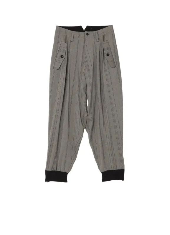 W/RY RANDOM HERRINGBONE RIB SLEEVE PANTS sold by Yohji Yamamoto