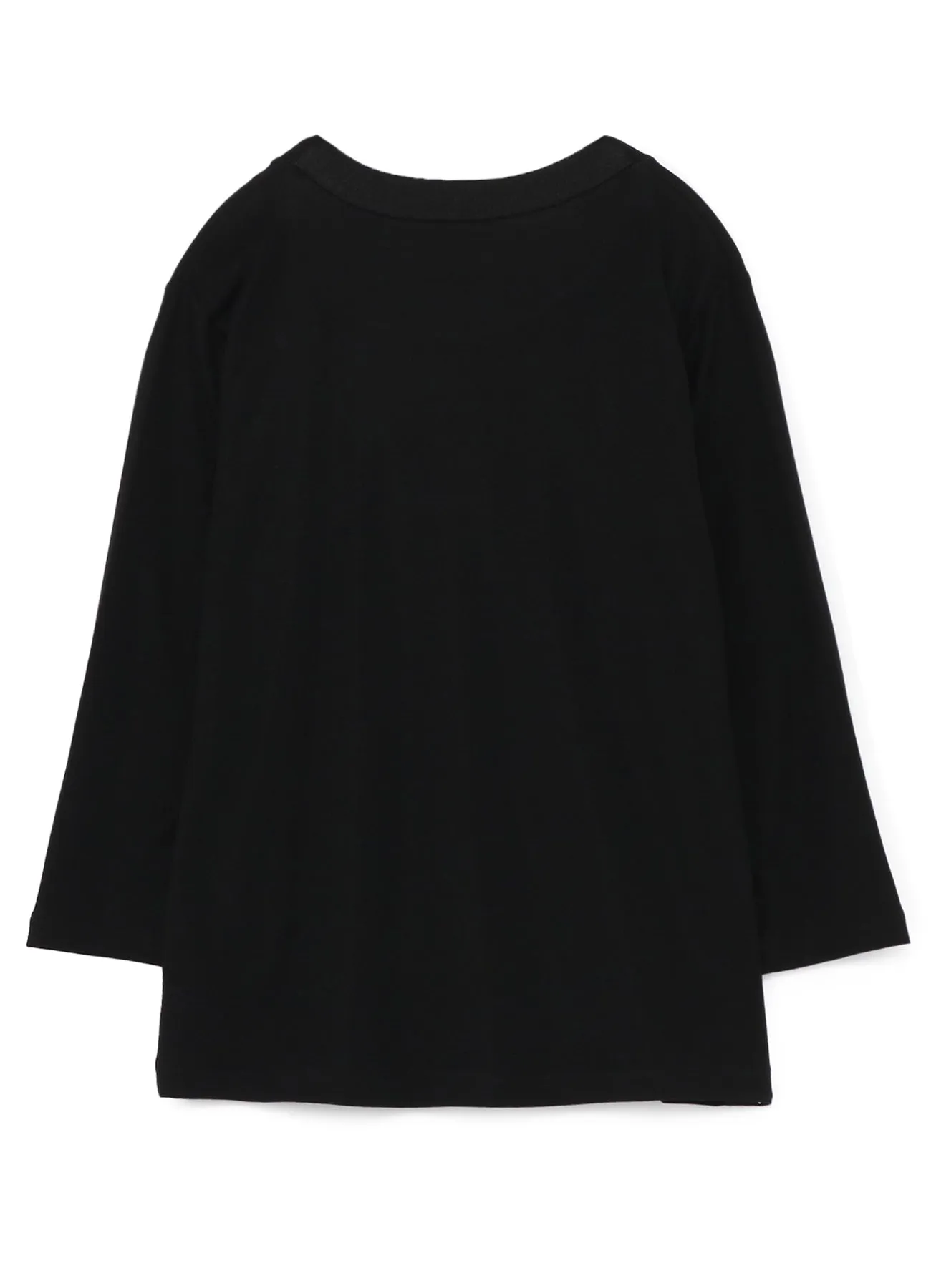 LYOCELL STRETCH RIB JERSEY ROUND NECK 3/4 SLEEVE SHIRT sold by Yohji Yamamoto product image thumbnail 3