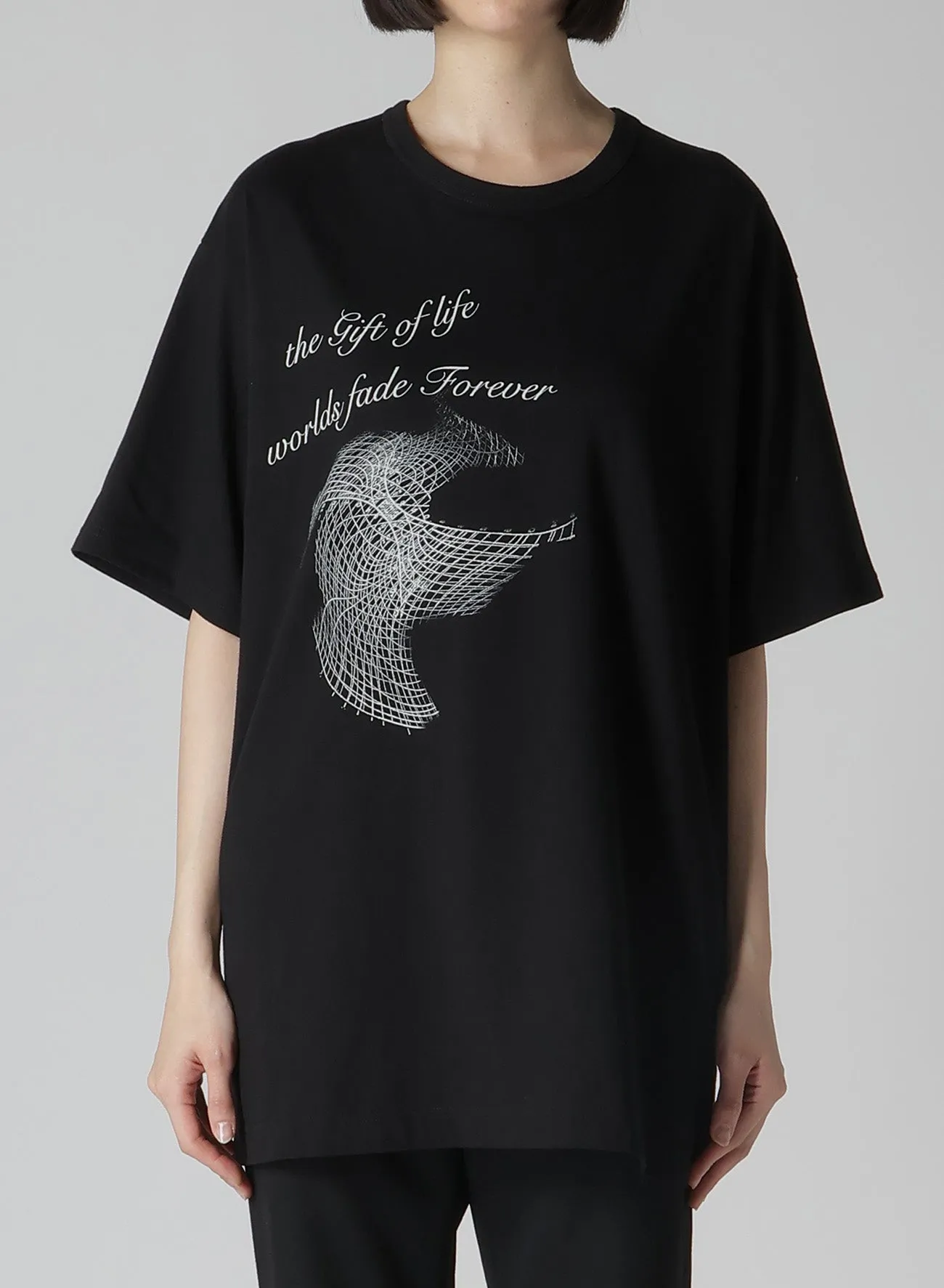 PIGMENT PT COMBED JERSEY MESSAGE PT SHORT SLV T sold by Yohji Yamamoto product image thumbnail 2