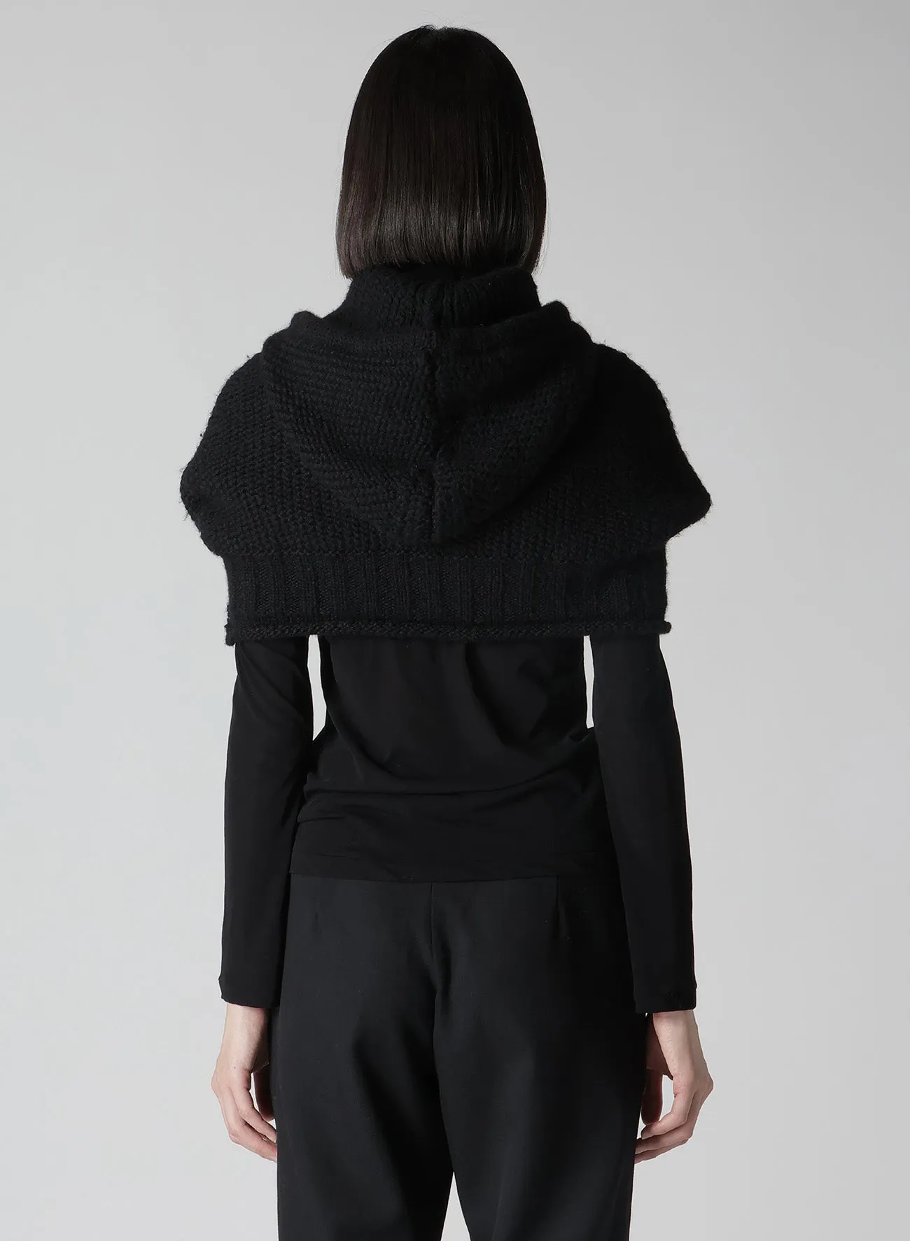 KNIT HOODED WARMER sold by Yohji Yamamoto product image thumbnail 3