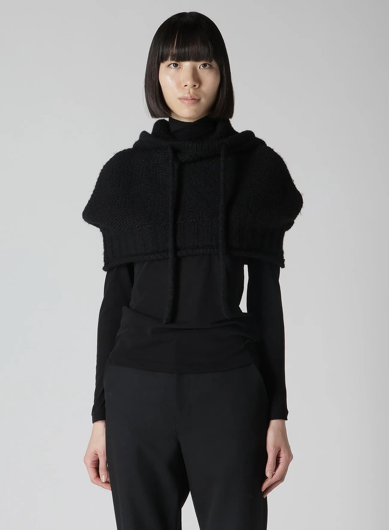 KNIT HOODED WARMER sold by Yohji Yamamoto product image thumbnail 2