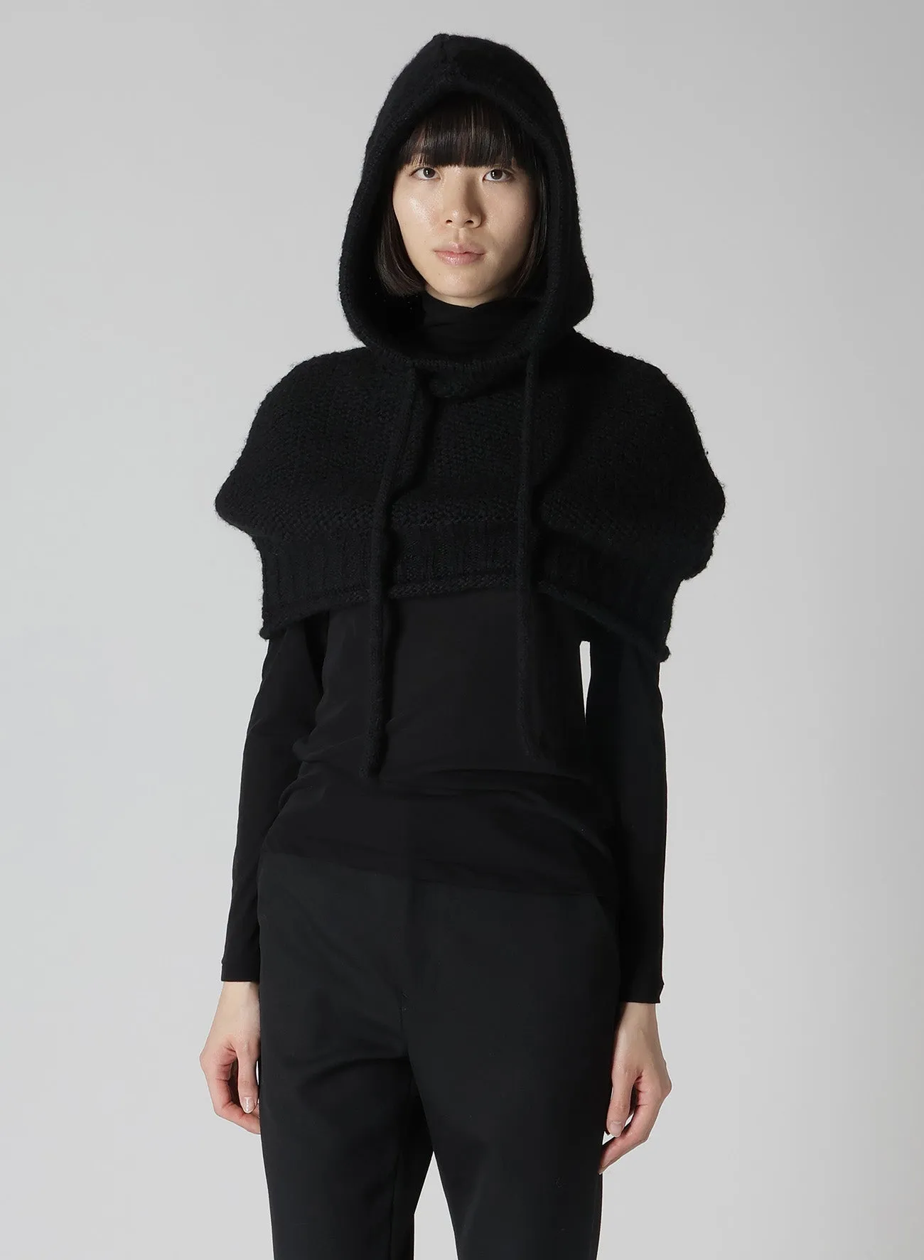 KNIT HOODED WARMER sold by Yohji Yamamoto product image thumbnail 4