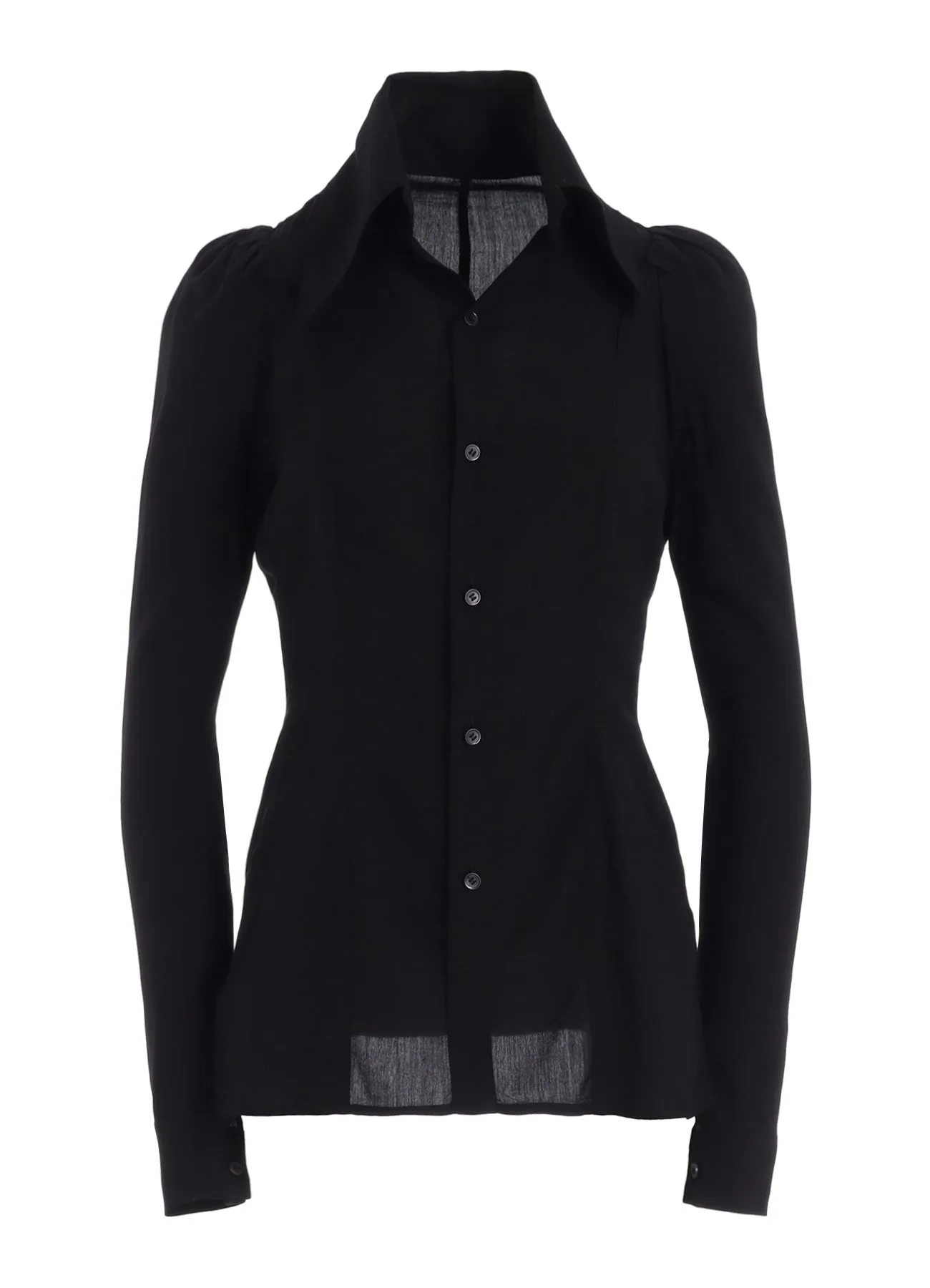 CELLULOSE POPLIN PUFF SLV SLIM FIT BLOUSE sold by Yohji Yamamoto product image thumbnail 2