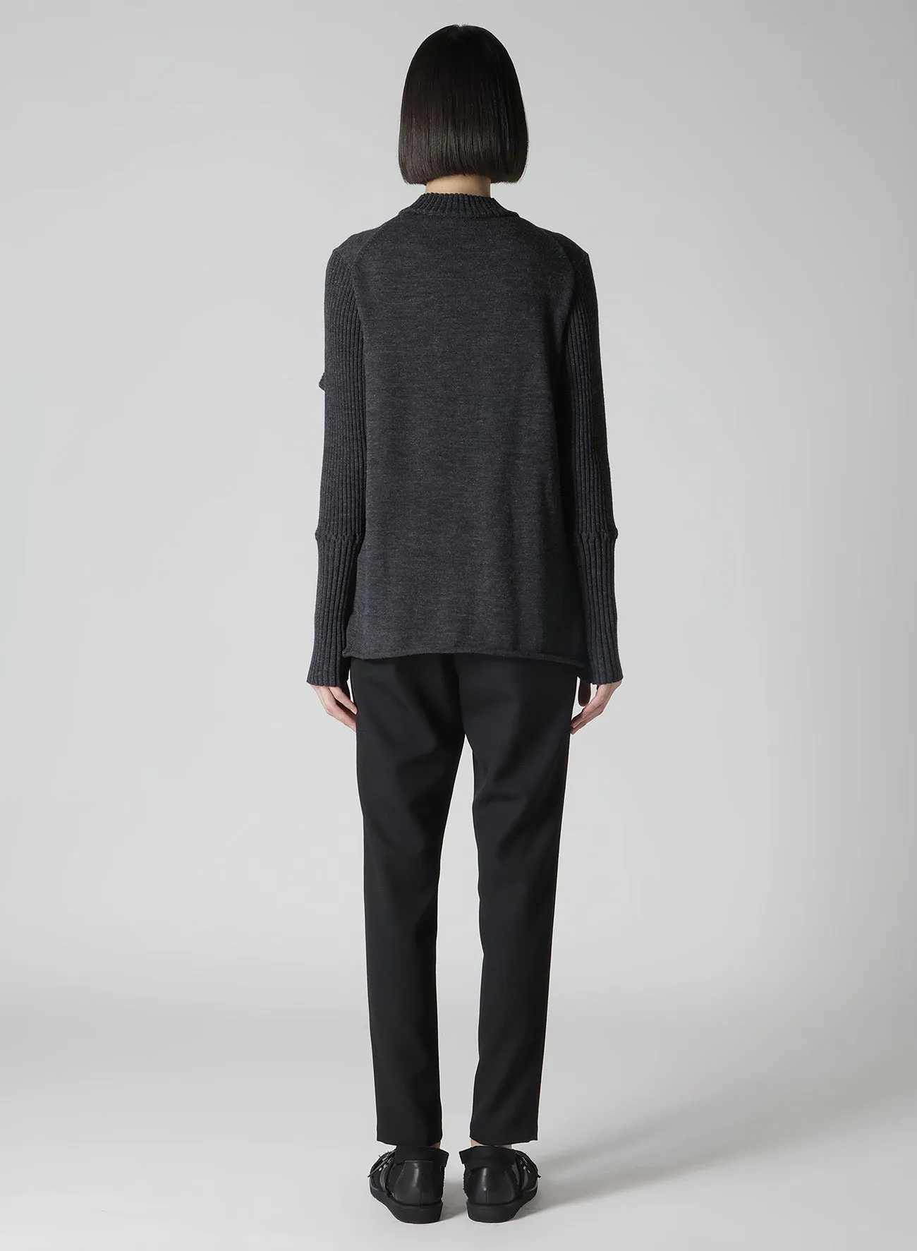 PLAIN RIB FRONT D CLOTH CARDIGAN sold by Yohji Yamamoto product image thumbnail 5