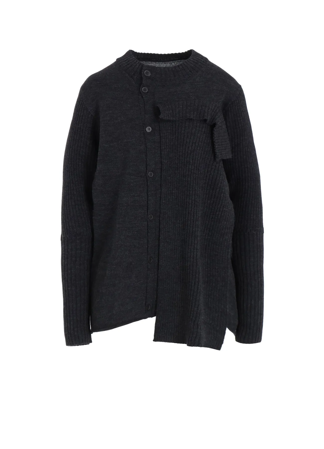PLAIN RIB FRONT D CLOTH CARDIGAN sold by Yohji Yamamoto