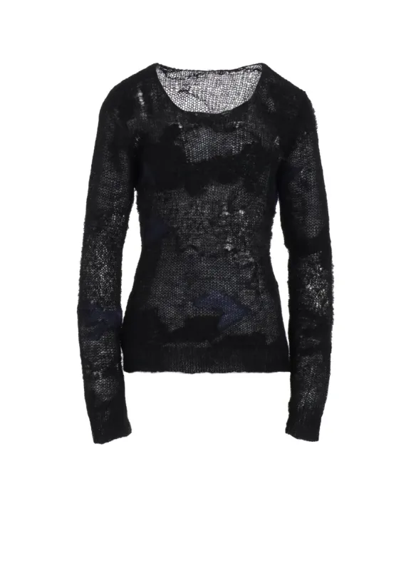 MOHAIR R-CAMOFLAGE KNIT sold by Yohji Yamamoto