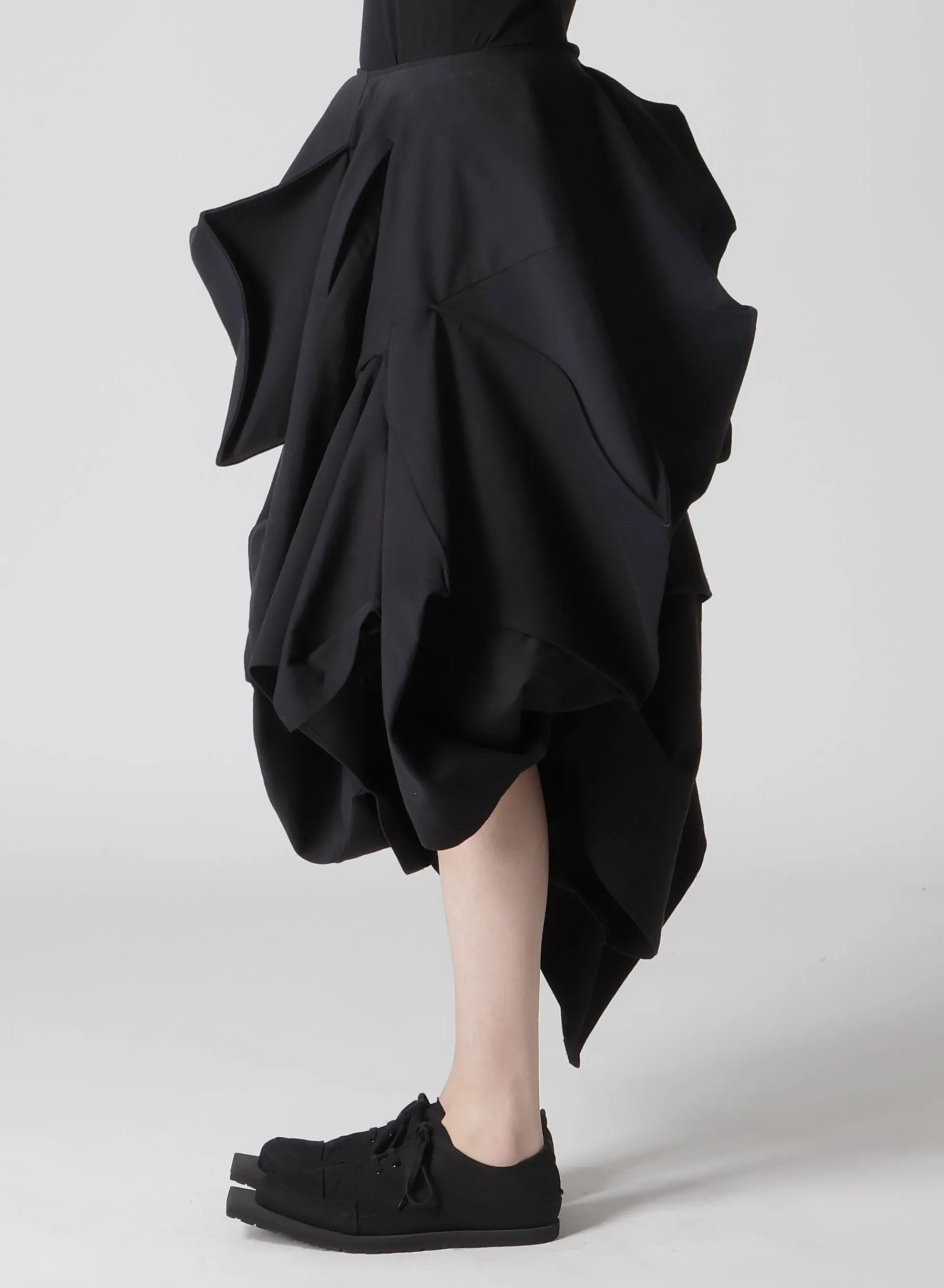 C/HEMP BACKSIDE UNIFORM TWILL L BOX DETAIL SKIRT A sold by Yohji Yamamoto product image thumbnail 4