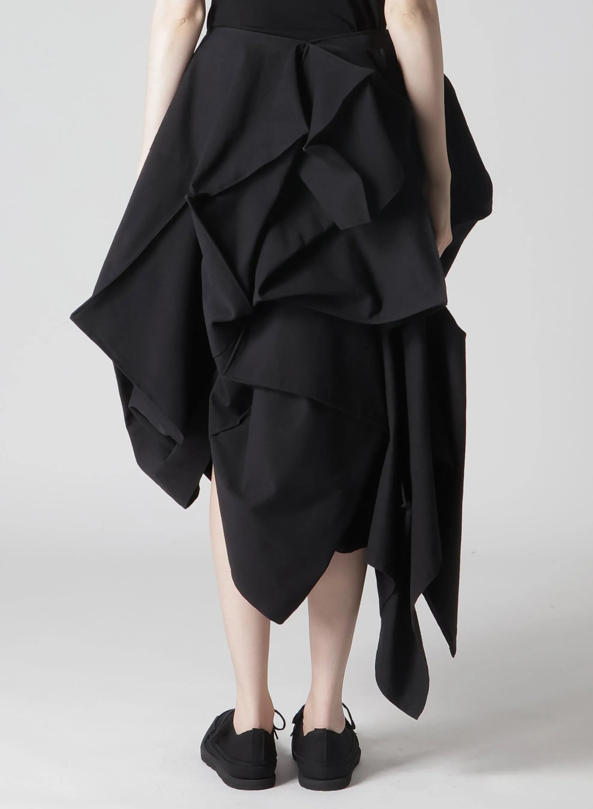 C/HEMP BACKSIDE UNIFORM TWILL L BOX DETAIL SKIRT A sold by Yohji Yamamoto product image thumbnail 5